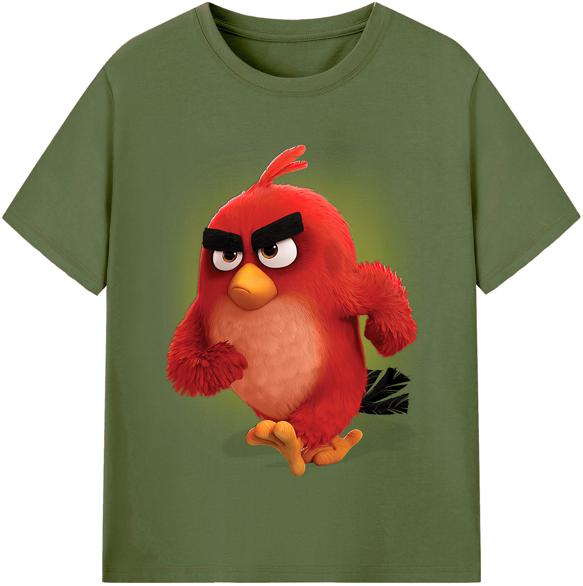 （画像用） Angry Birds アングリーバード 綿100％半袖Tシャツ（フロントプリント）